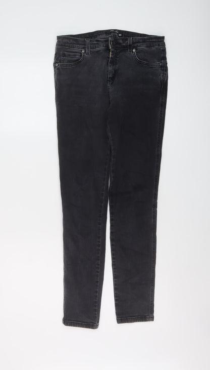 Nexos Womens Grey Cotton Skinny Jeans Size 26 in L28 in Regular Button