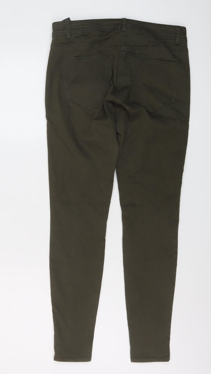 Womens UK Size 12 Marks and Spencer Regular Fit Skinny Green Jeans
