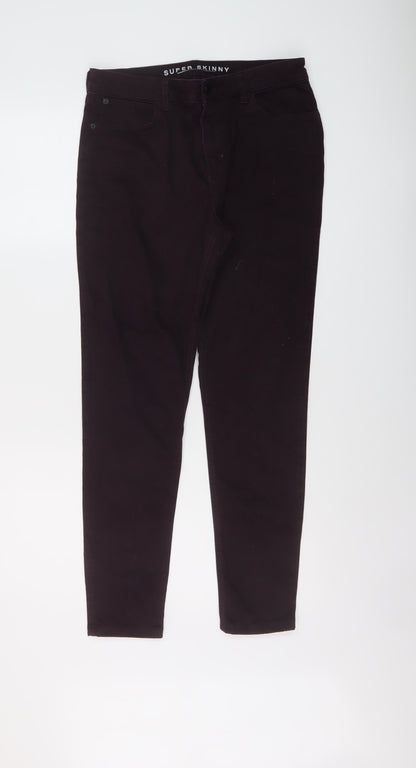 Womens UK Size 12 Marks and Spencer Regular Fit Skinny Purple Jeans