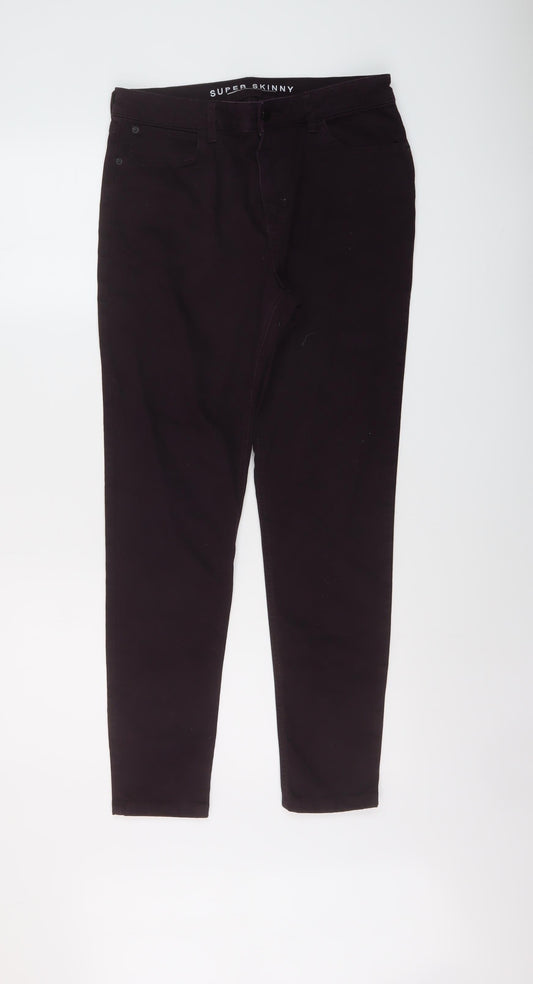 Womens UK Size 12 Marks and Spencer Regular Fit Skinny Purple Jeans