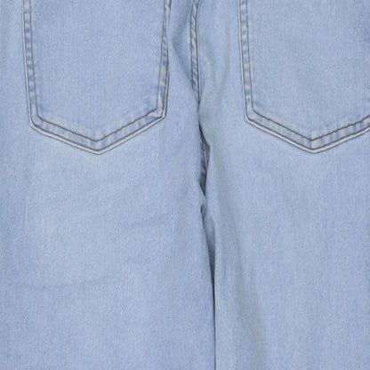 Denim & Co. Womens Blue Cotton Mom Jeans Size 14 L28 in Regular Button