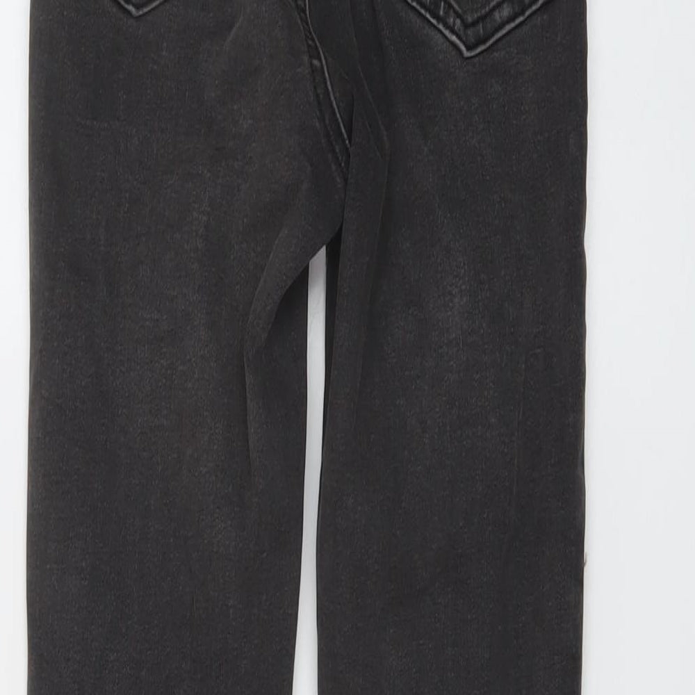 Denim & Co. Womens Grey Cotton Skinny Jeans Size 6 L26 in Regular Button