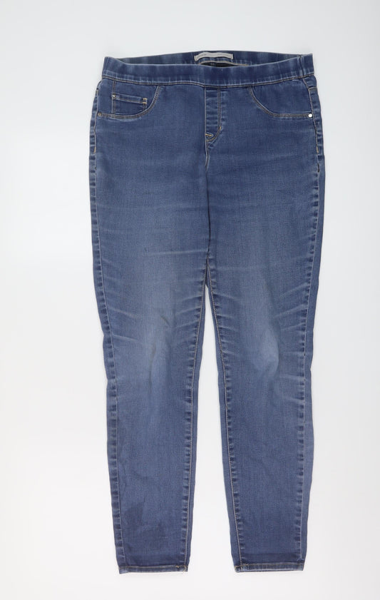 George Womens Blue Cotton Jegging Jeans Size 12 L28 in Regular