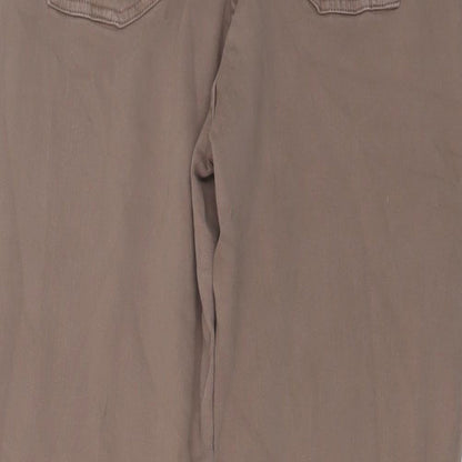 Dolcezza Womens Brown Cotton Straight Jeans Size 8 L27 in Regular Button
