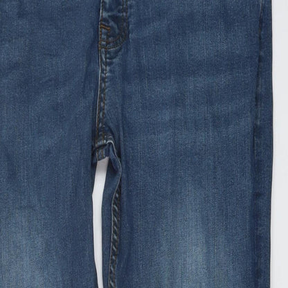 Denim & Co. Mens Blue Cotton Straight Jeans Size 32 in L31 in Regular Button