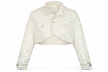 Zara Womens Ivory Jacket Size L Button