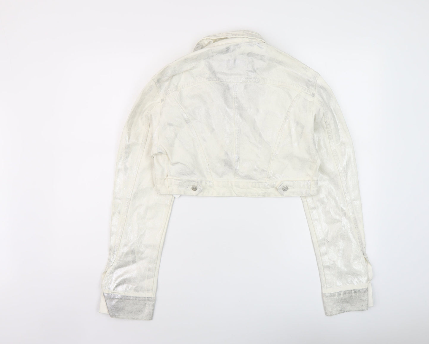 Zara Womens Ivory Jacket Size L Button
