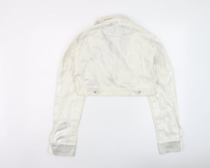 Zara Womens Ivory Jacket Size L Button