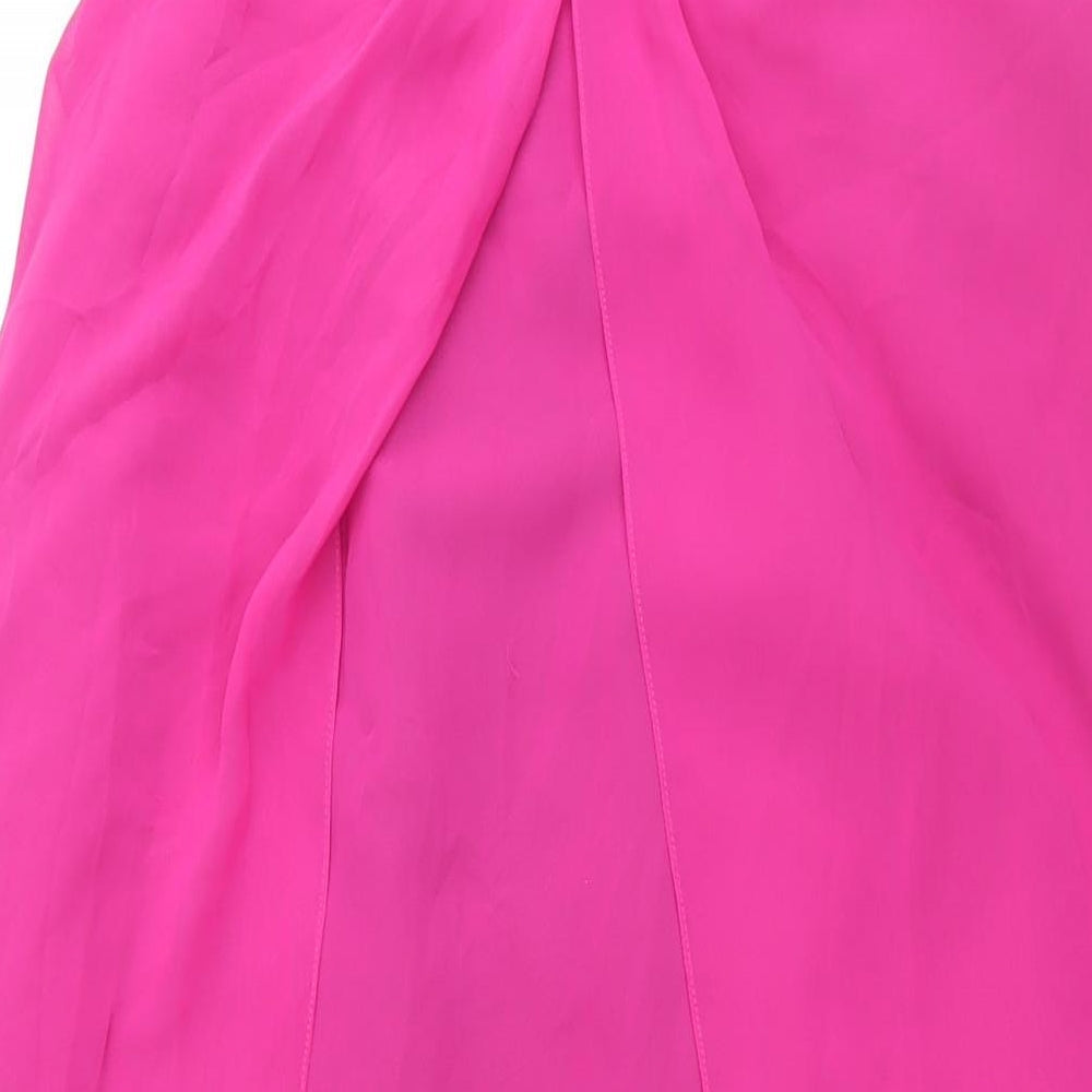 Venus Womens Pink Polyester Ball Gown Size 14 Sweetheart Zip - Padded Support