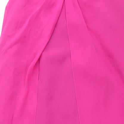 Venus Womens Pink Polyester Ball Gown Size 14 Sweetheart Zip - Padded Support
