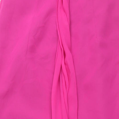 Venus Womens Pink Polyester Ball Gown Size 14 Sweetheart Zip - Padded Support