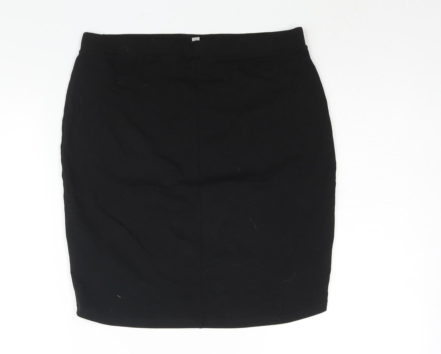 ASOS Womens Black Cotton Bandage Skirt Size 14 - Hi-Low