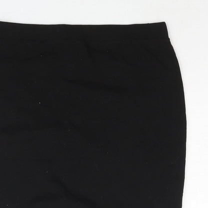ASOS Womens Black Cotton Bandage Skirt Size 14 - Hi-Low