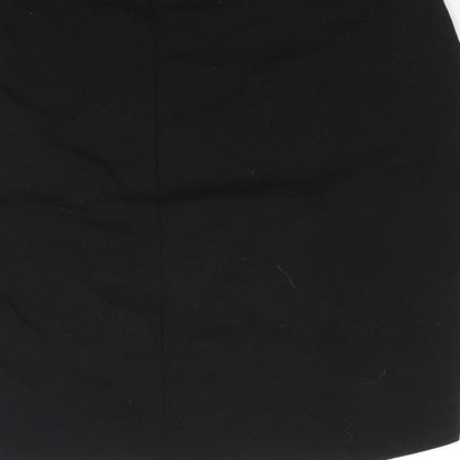 ASOS Womens Black Cotton Bandage Skirt Size 14 - Hi-Low