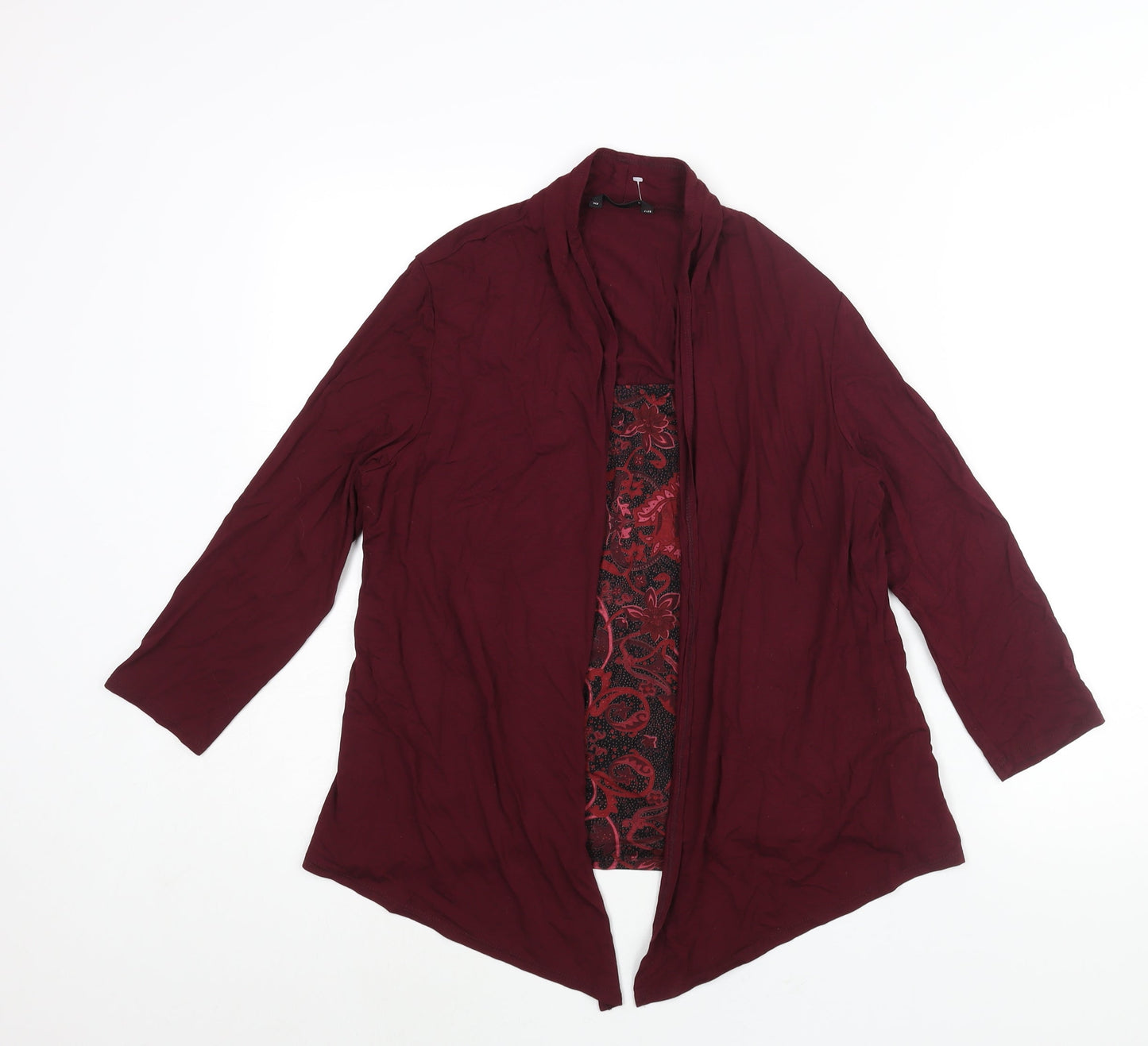 Womens UK Size 14 Marks and Spencer Red Basic Blouse