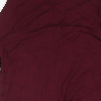 Womens UK Size 14 Marks and Spencer Red Basic Blouse