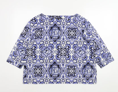 Womens UK Size 16 Marks and Spencer Blue Basic Blouse