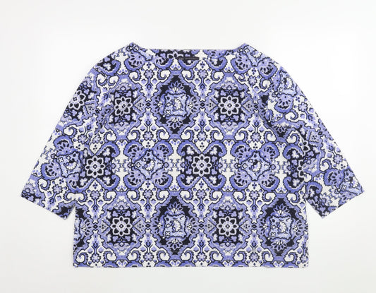 Womens UK Size 16 Marks and Spencer Blue Basic Blouse