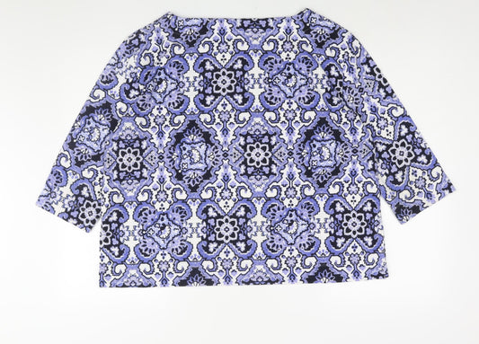 Womens UK Size 16 Marks and Spencer Blue Basic Blouse
