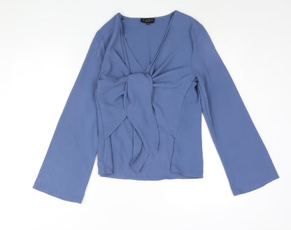 Womens UK Size 8 In the Style Blue Basic Blouse