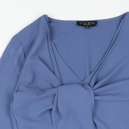 Womens UK Size 8 In the Style Blue Basic Blouse