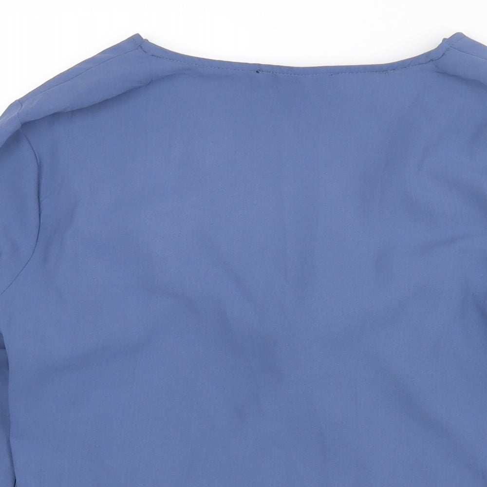 Womens UK Size 8 In the Style Blue Basic Blouse