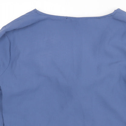 Womens UK Size 8 In the Style Blue Basic Blouse