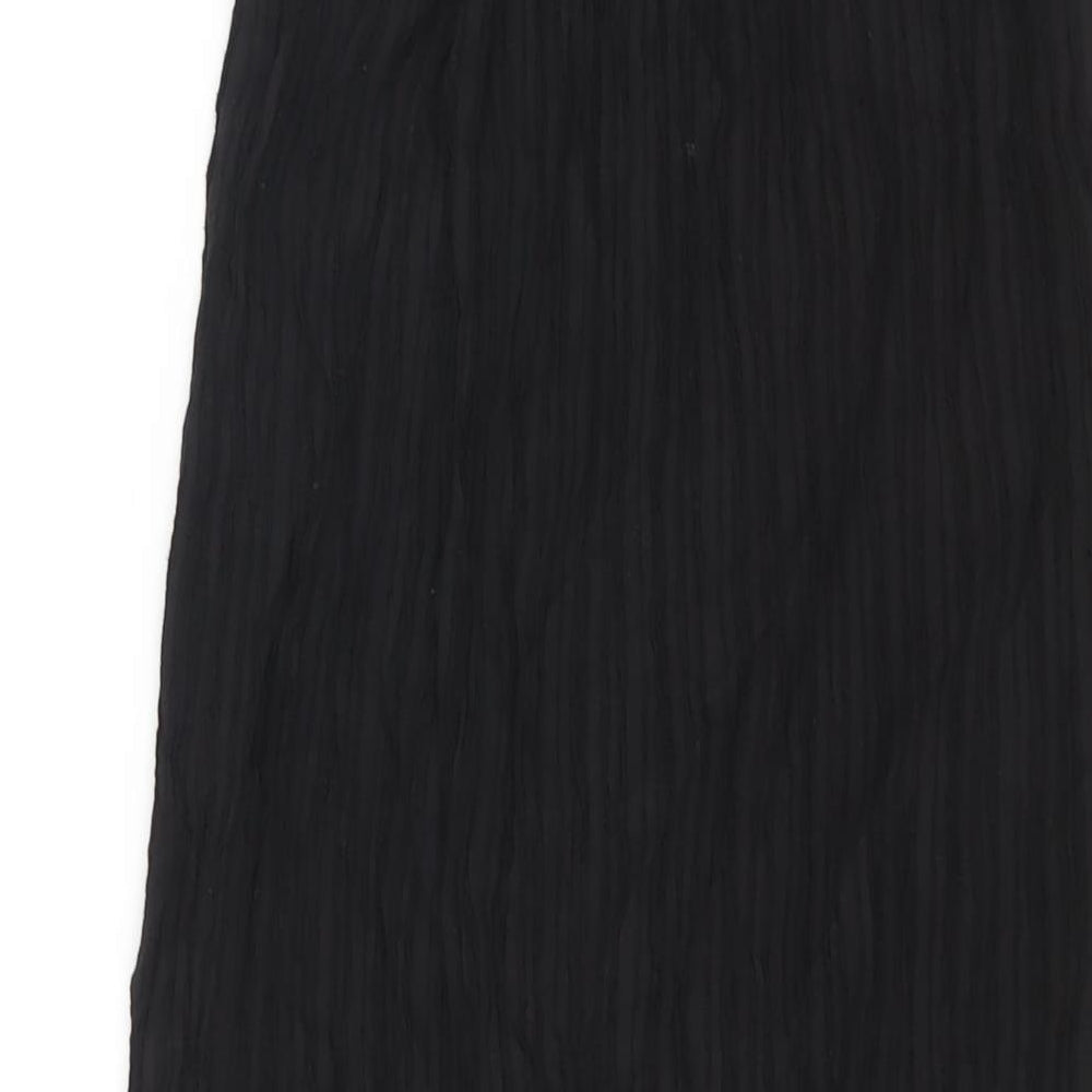 Graciaa Womens Black Polyester Wrap Skirt Size 26 in Tie - Plisse