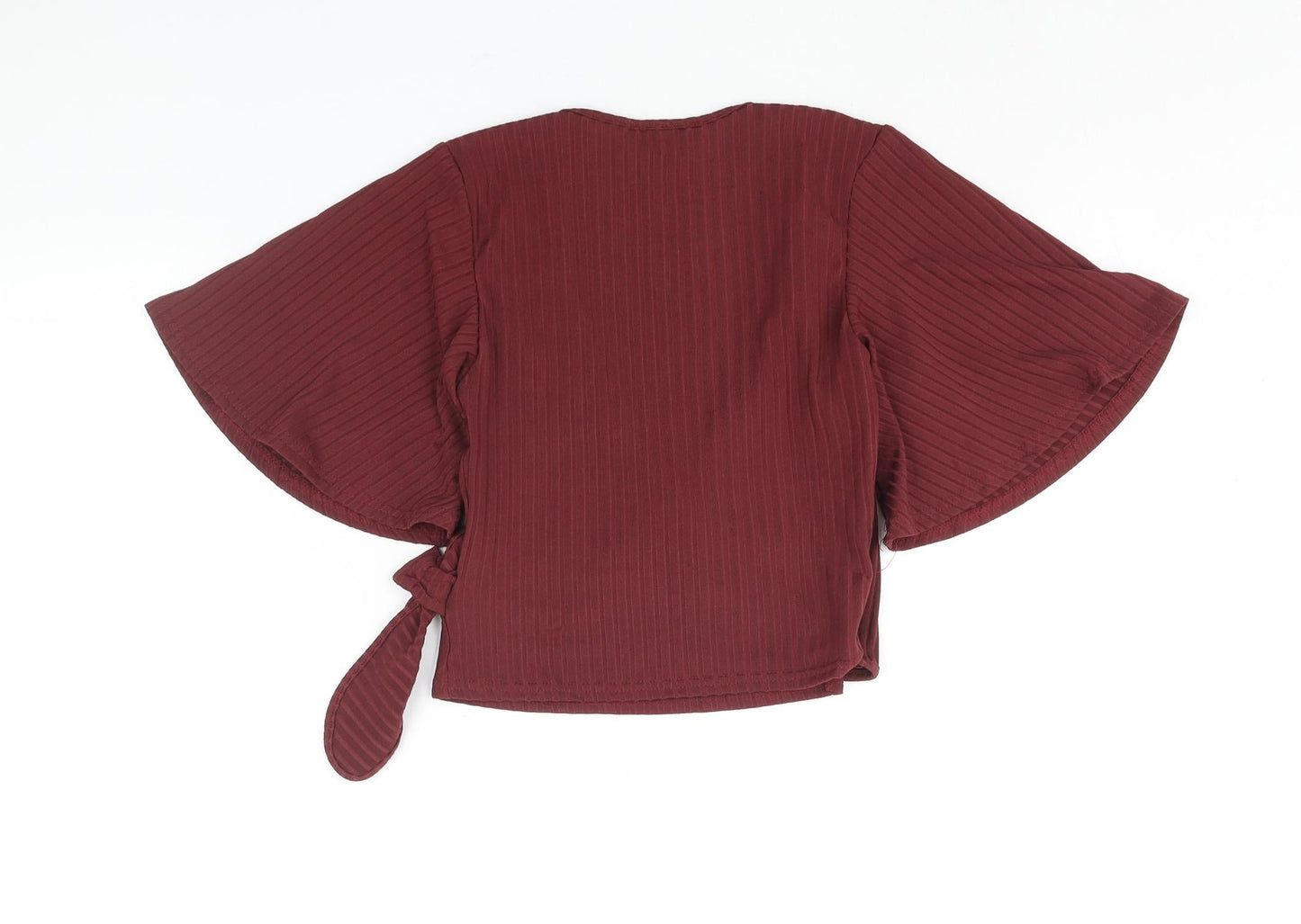Womens UK Size 8 New Look Red Wrap Blouse