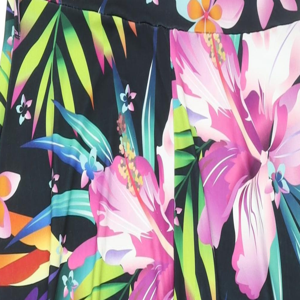 Body Flirt Womens Multicoloured Floral Polyester Maxi Size 12 V-Neck Pullover - Size 12-14