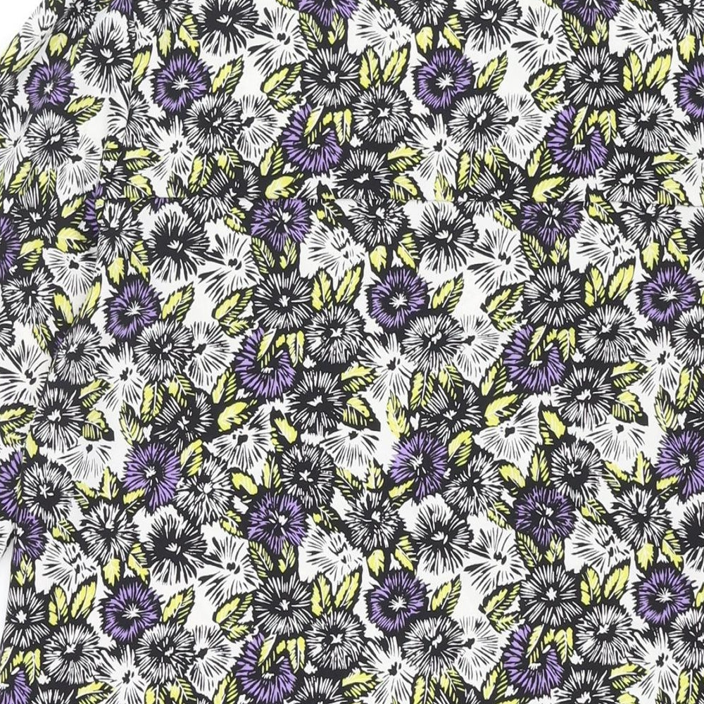 NEXT Womens Multicoloured Geometric Polyester Shift Size 10 V-Neck Pullover - Floral Print