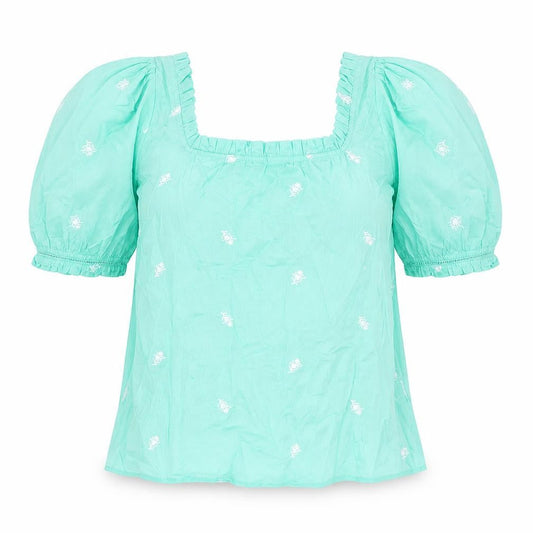 Womens UK Size 6 Per Una Green Basic Blouse