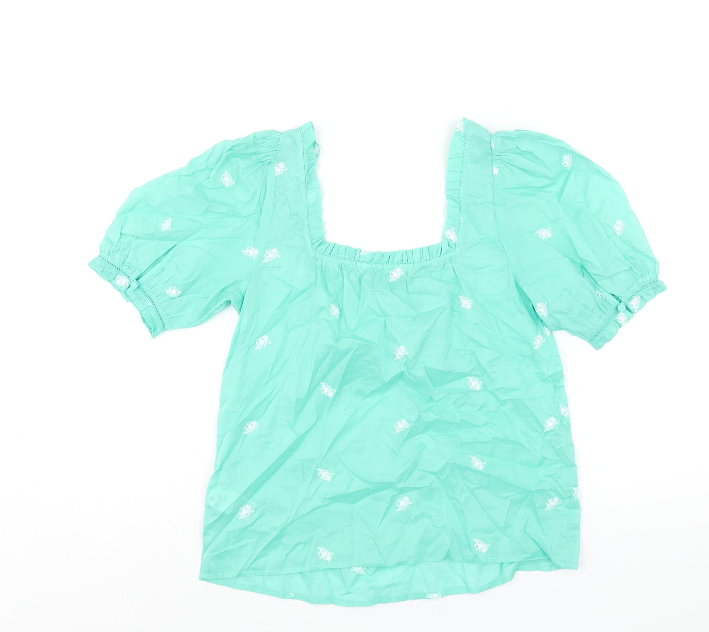 Womens UK Size 6 Per Una Green Basic Blouse