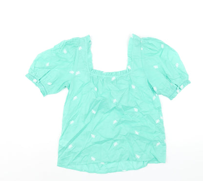 Womens UK Size 6 Per Una Green Basic Blouse