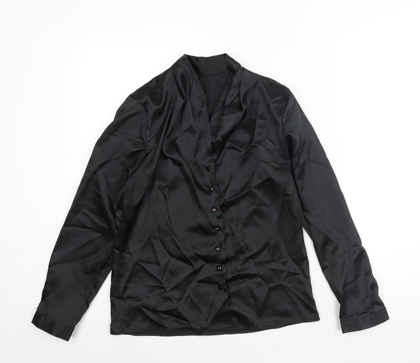 Womens UK Size 8 St Michael Black Basic Blouse