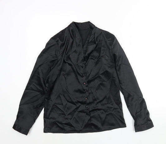 Womens UK Size 8 St Michael Black Basic Blouse