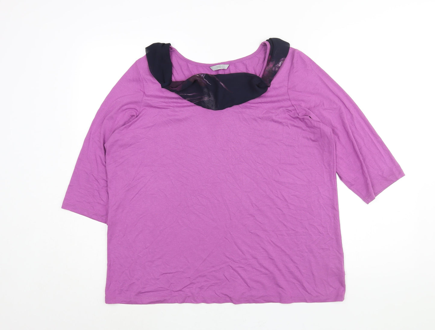 Womens UK Size 20 Marks and Spencer Purple Basic Blouse