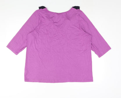 Womens UK Size 20 Marks and Spencer Purple Basic Blouse
