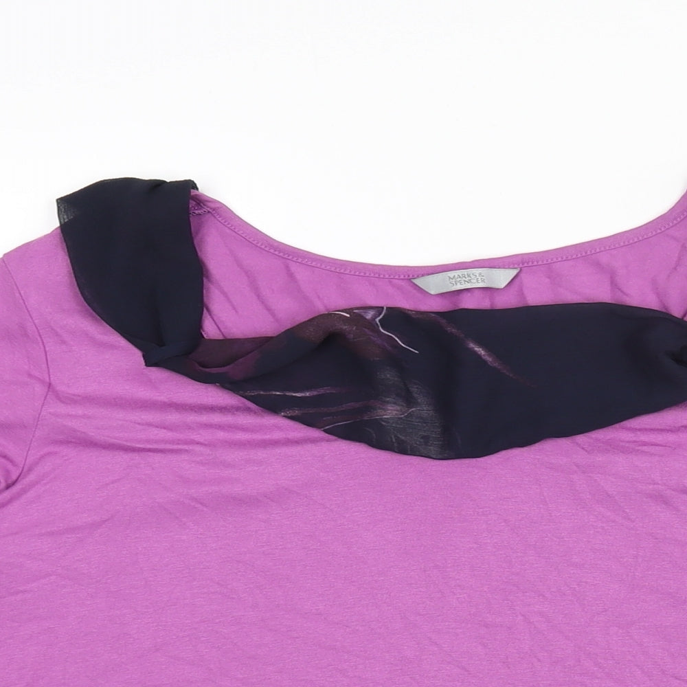 Womens UK Size 20 Marks and Spencer Purple Basic Blouse