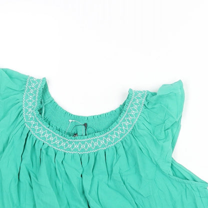 Womens UK Size 6 Marks and Spencer Green Basic Blouse