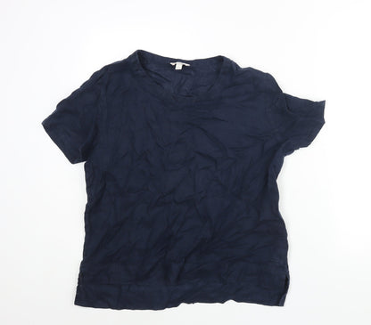 Womens UK Size L Gap Blue Basic Blouse