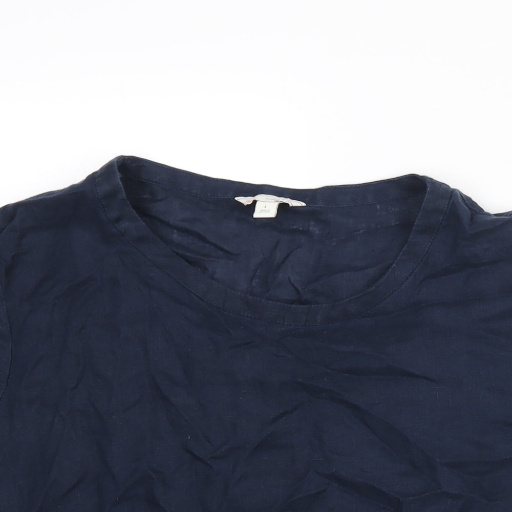 Womens UK Size L Gap Blue Basic Blouse