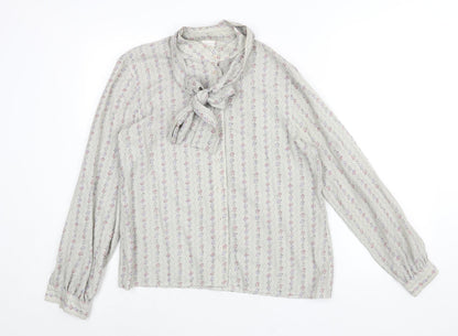 Womens UK Size 16 LUCIA Grey Basic Blouse