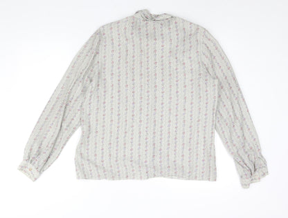 Womens UK Size 16 LUCIA Grey Basic Blouse