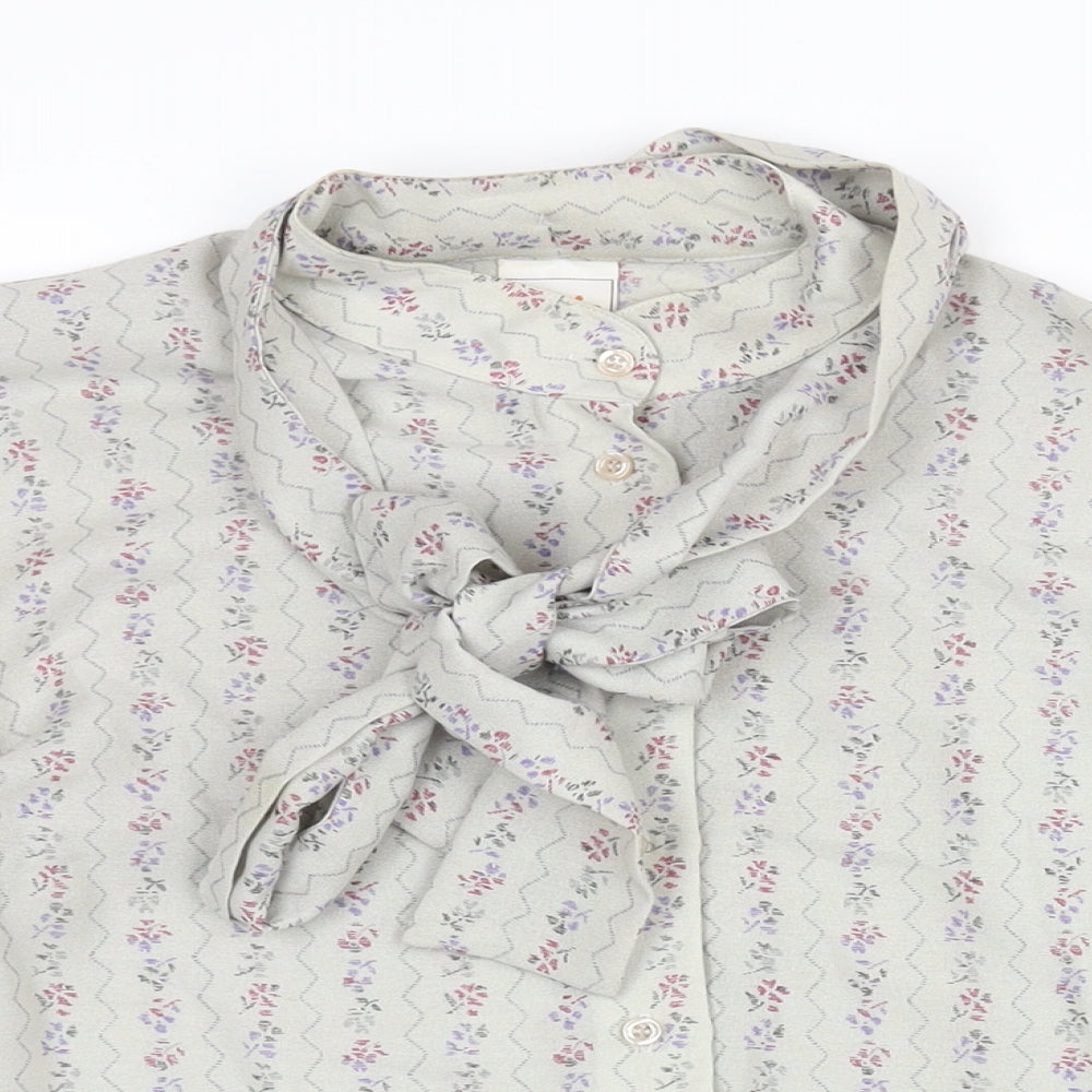 Womens UK Size 16 LUCIA Grey Basic Blouse