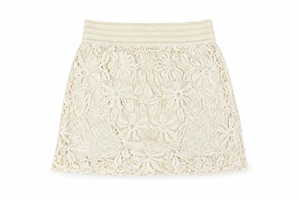 Womens UK Size M FOREVER 21 Mini Lace Skirt