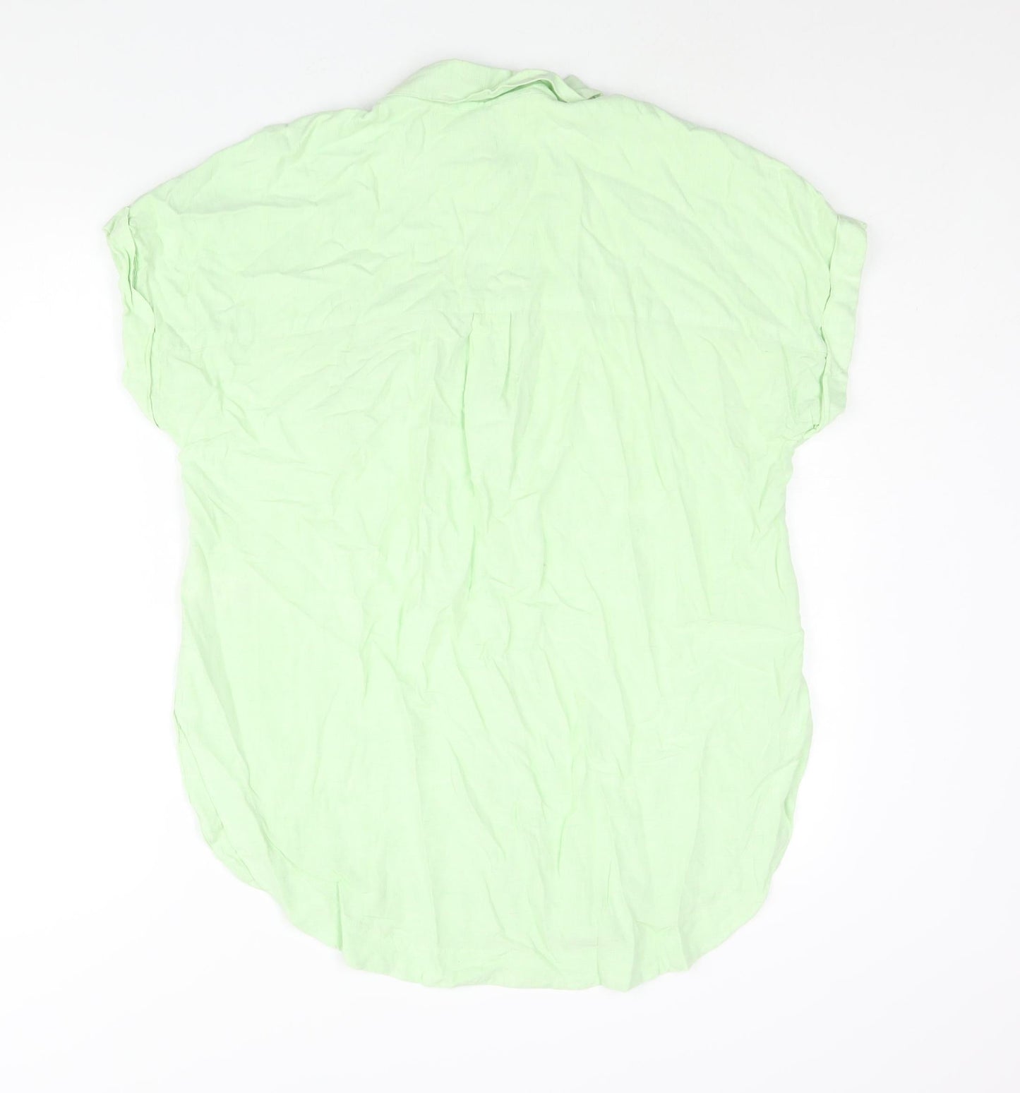 Womens UK Size M NEXT Green Basic Button-Up