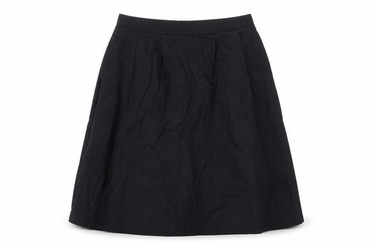 Lands' End Womens Blue Cotton A-Line Skirt Size 6 Zip
