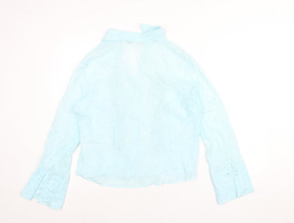 Womens UK Size 18 Per Una Blue Basic Button-Up