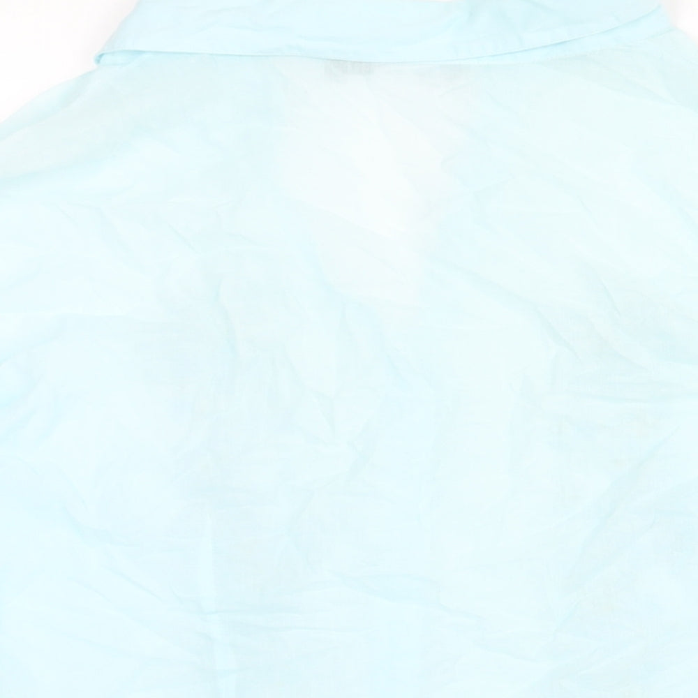 Womens UK Size 18 Per Una Blue Basic Button-Up